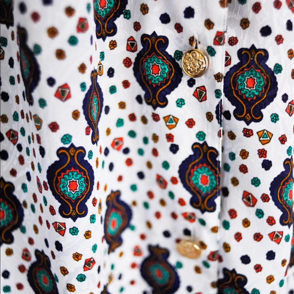 Vintage gold button blouse